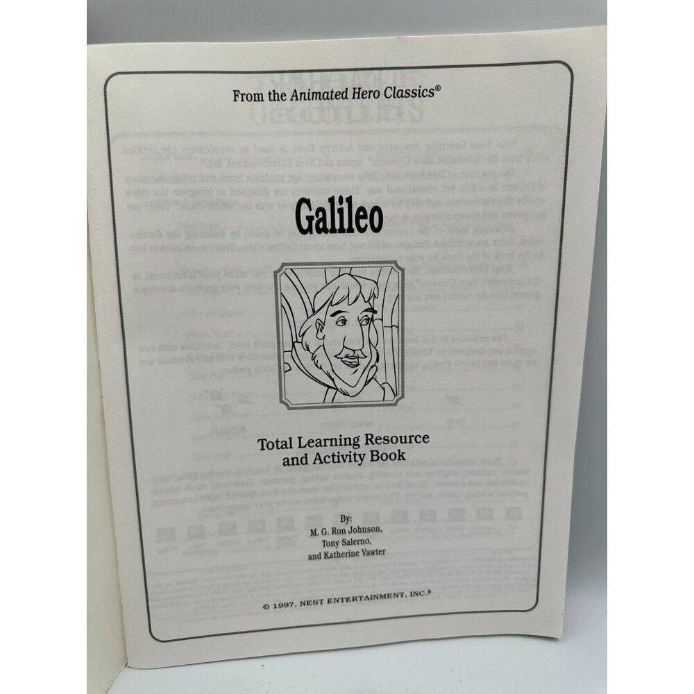 Galileo Animated Hero Classics Activity Book Total Learning Resource 1997 Nest - Picture 3 of 8